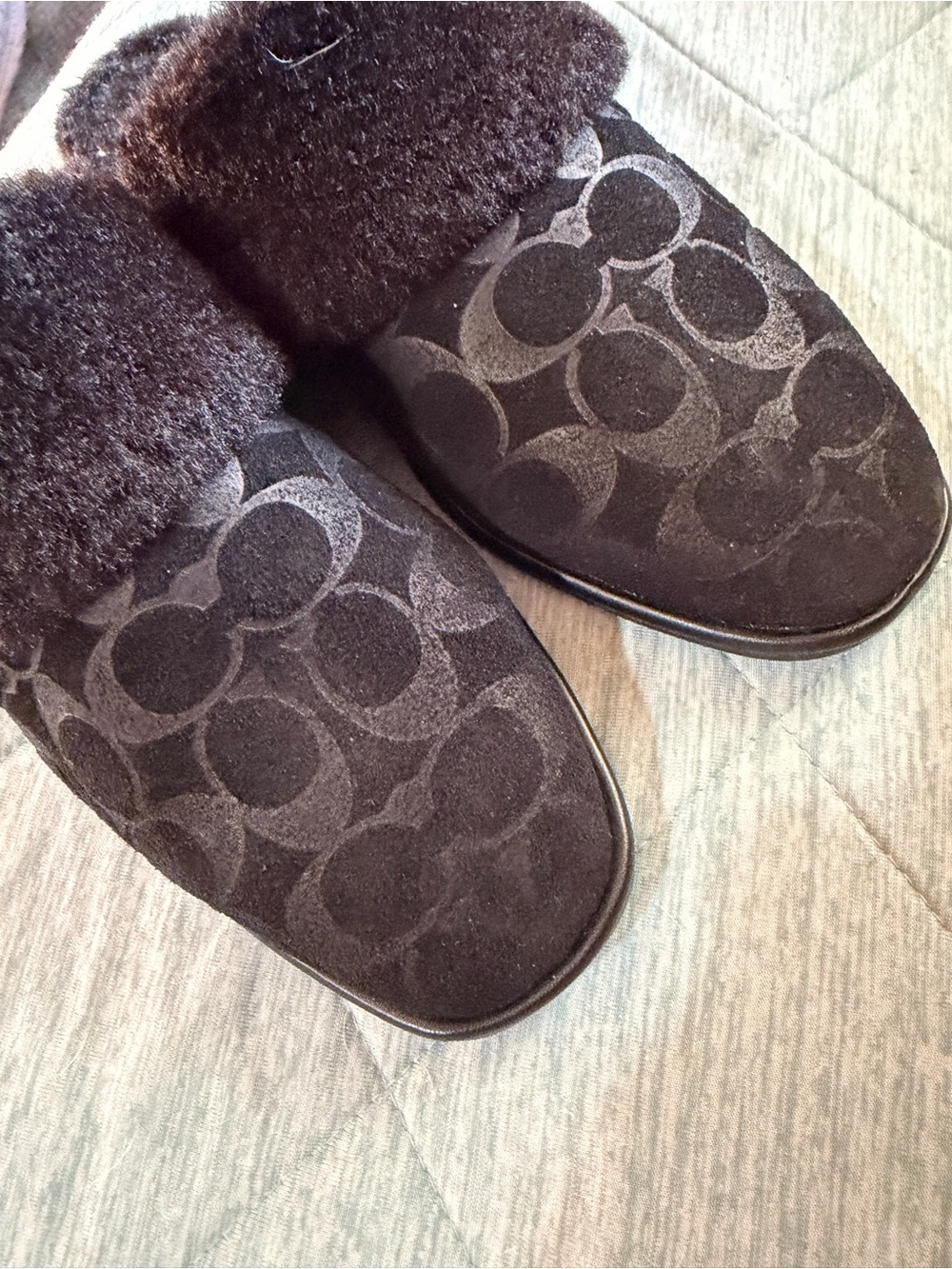 Coach Black Sherpa Flat Mule - Picture 7 of 7